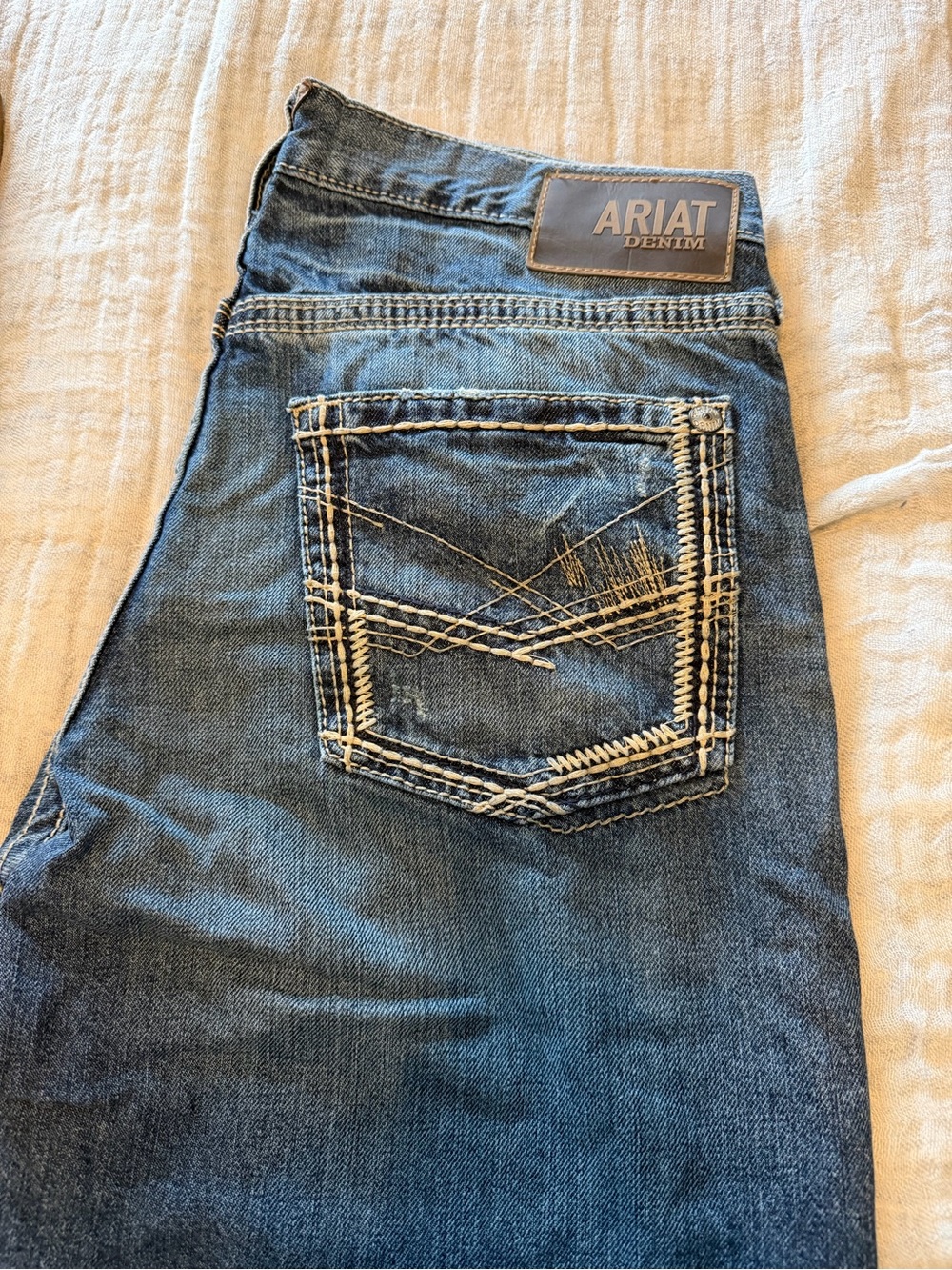 Ariat Men’s Denim Bootcut Jeans with Contrast Stitching